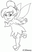 coloring picture of Baby Tinker Bell 
